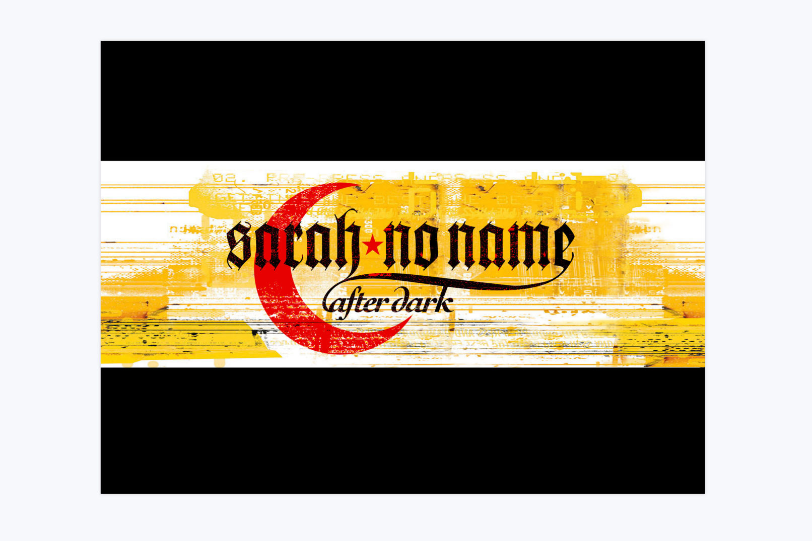sarah and no name after dark logo brand poster