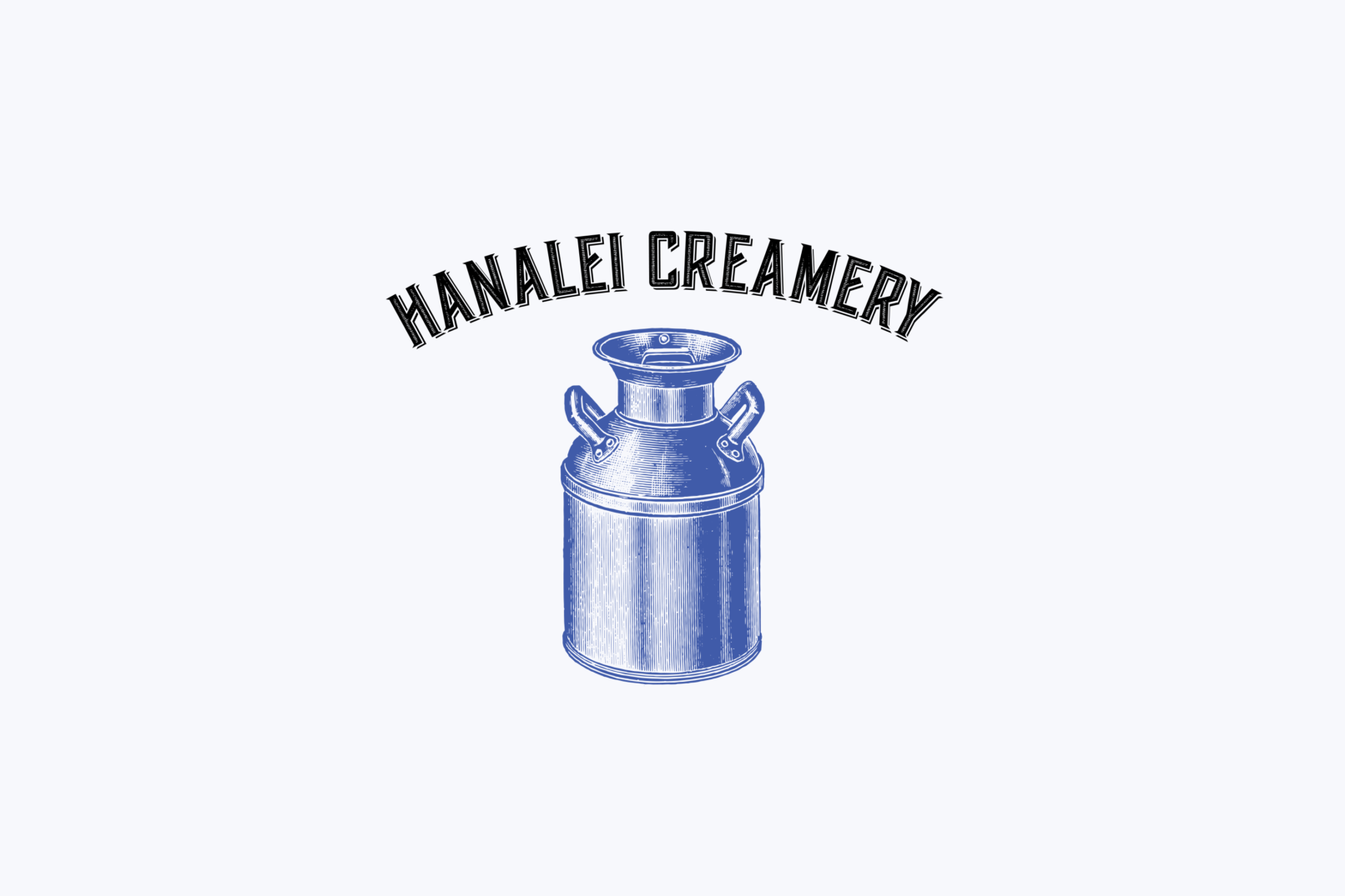 hanalei creamery logo design