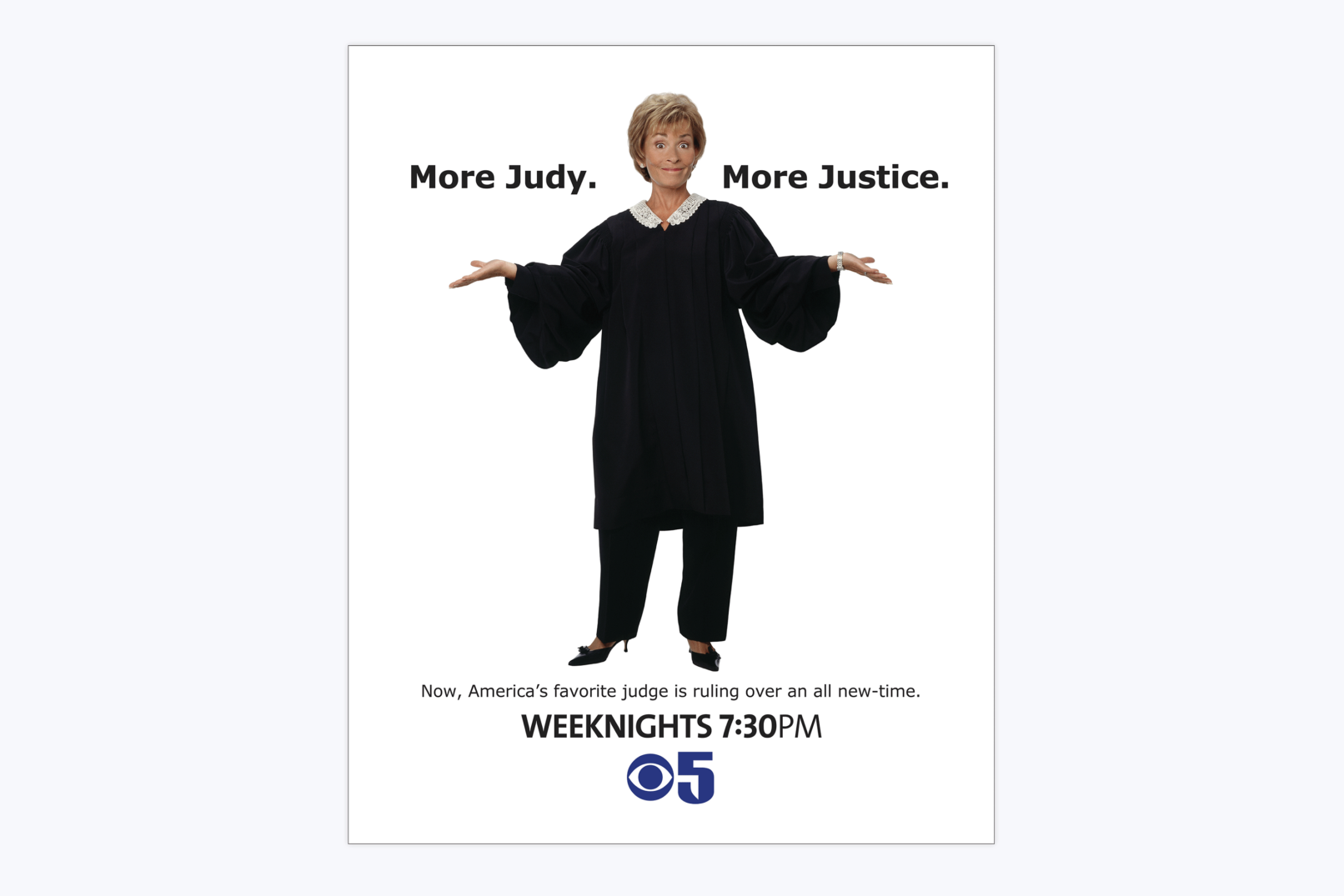 judge judy print ad design