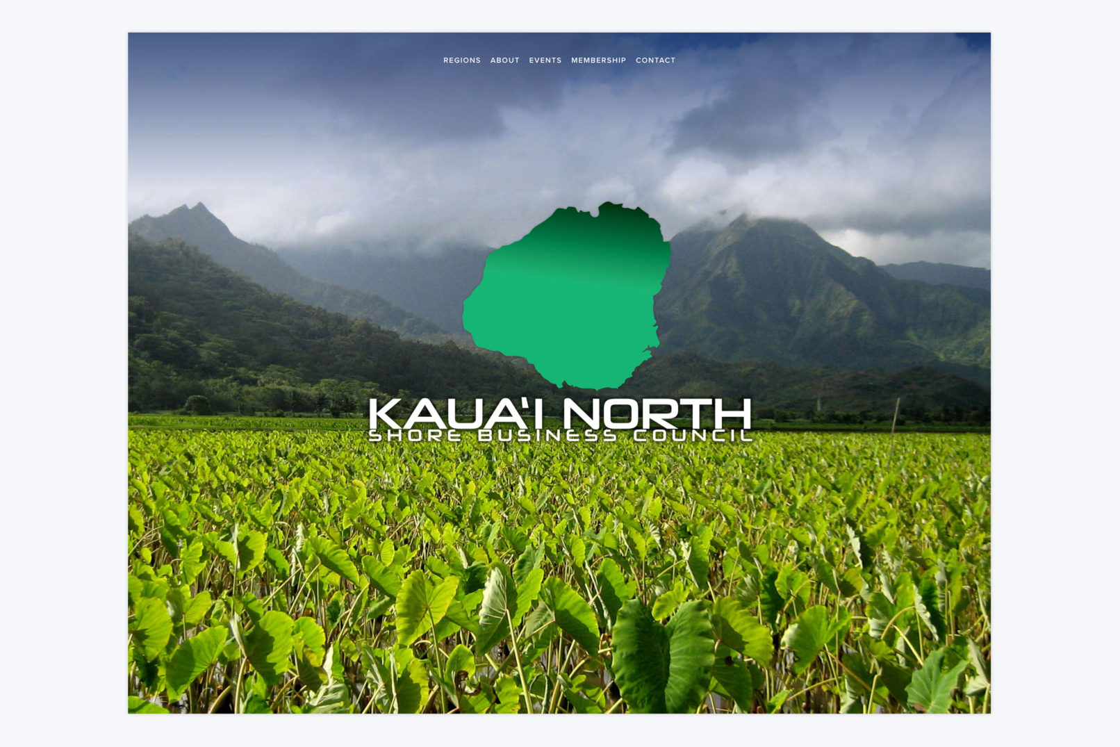 kauai north shore business council website design