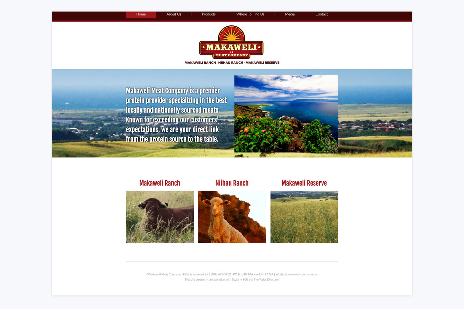 makaweli meat company website design