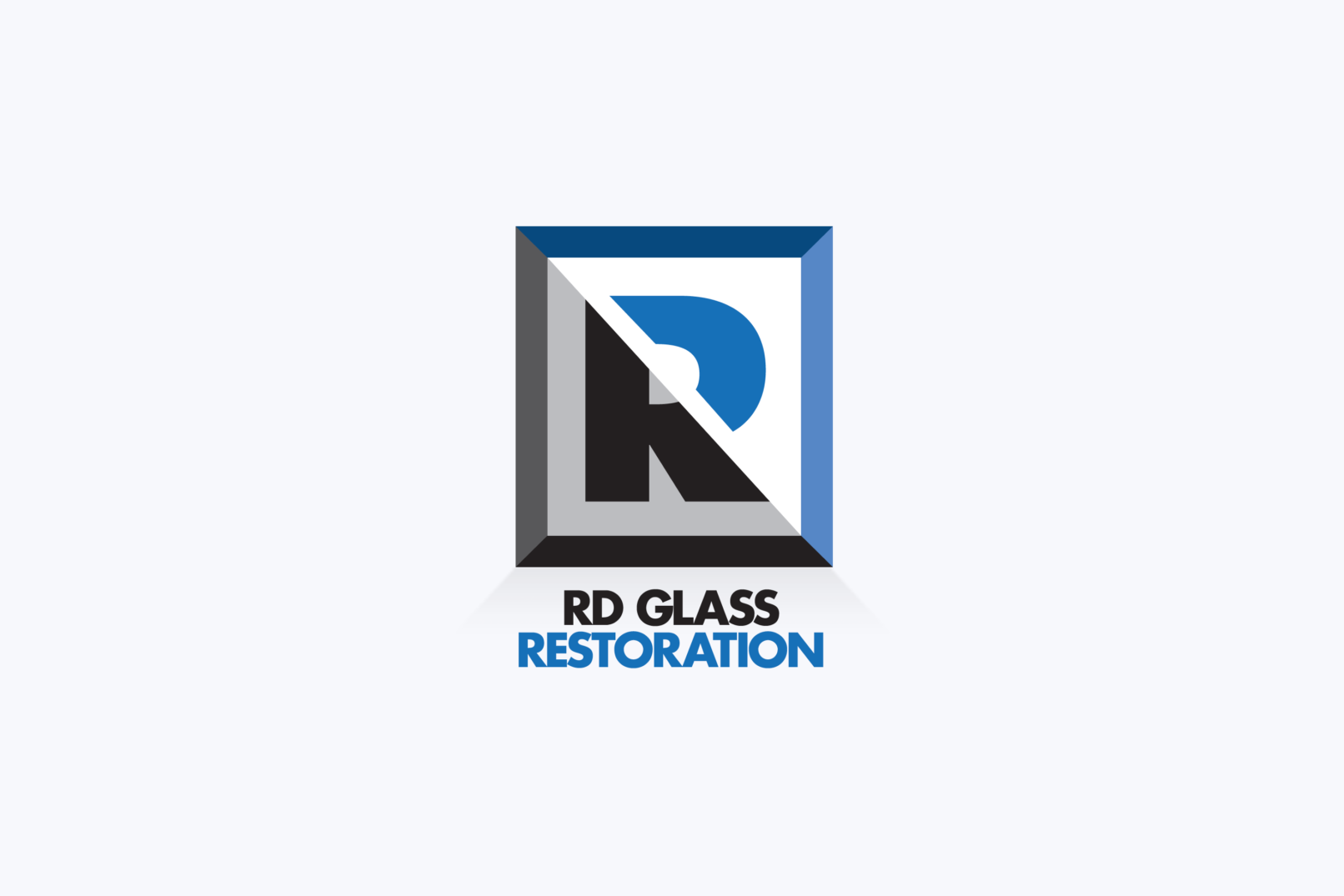 rd glass restoration logo design