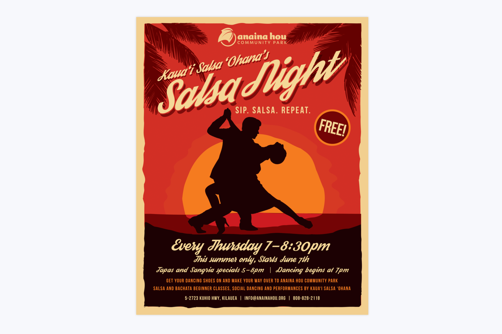 salsa night poster design
