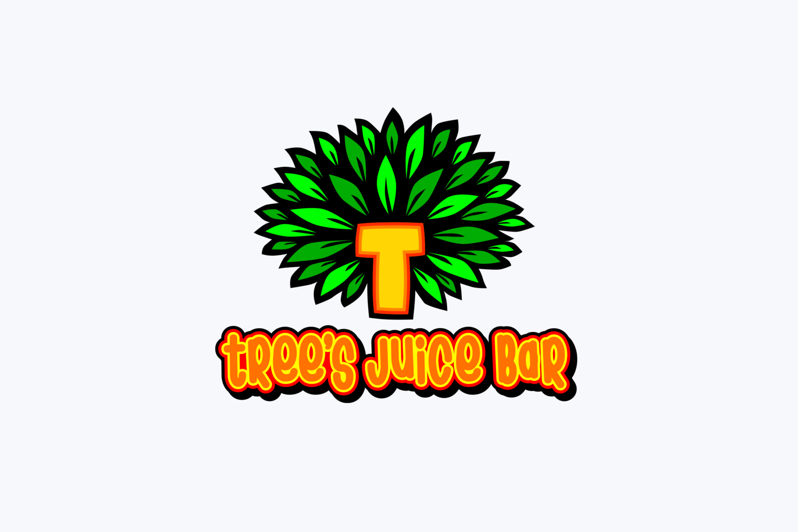 trees juice bar logo design
