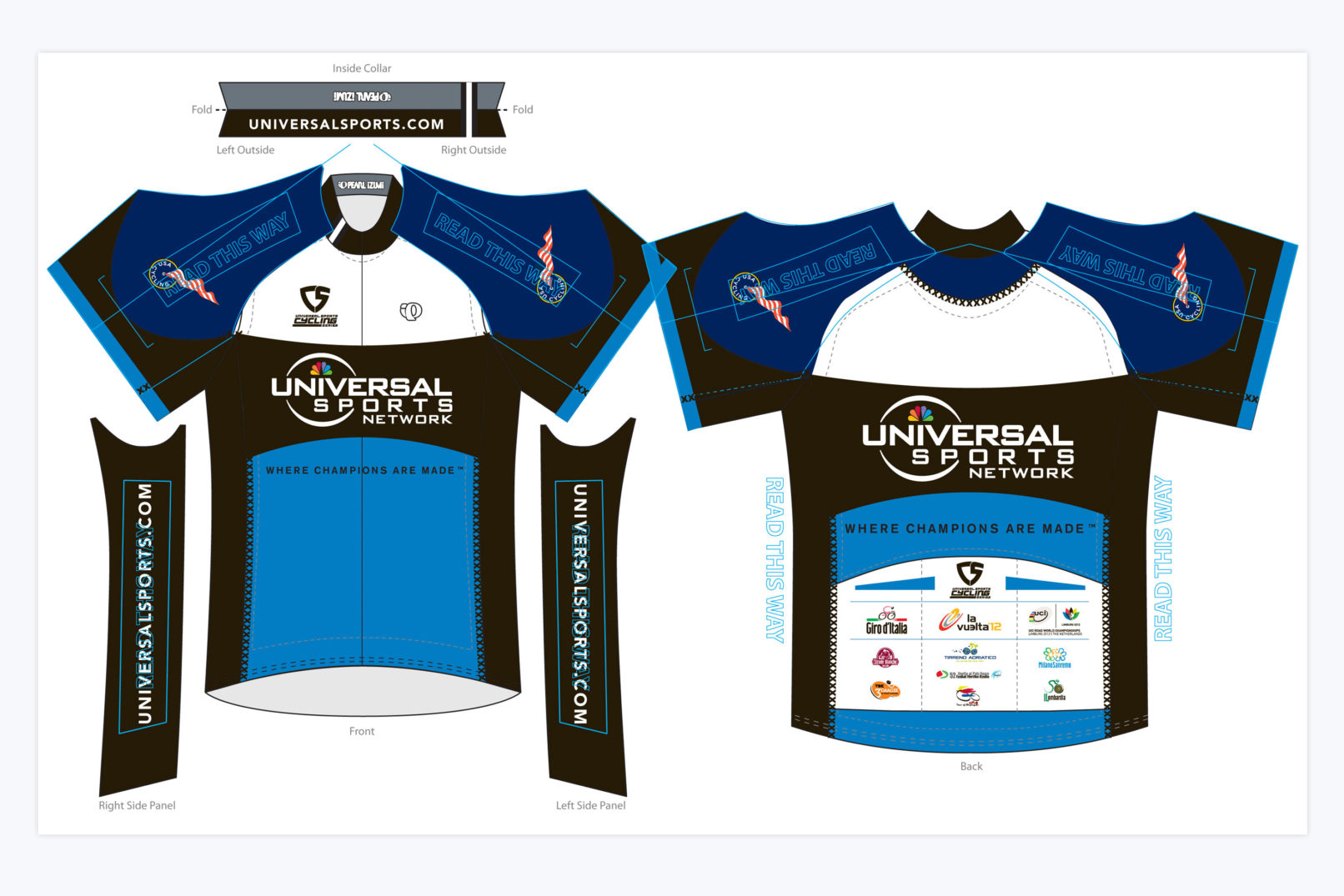 nbc universal sports bike touring race jersey design